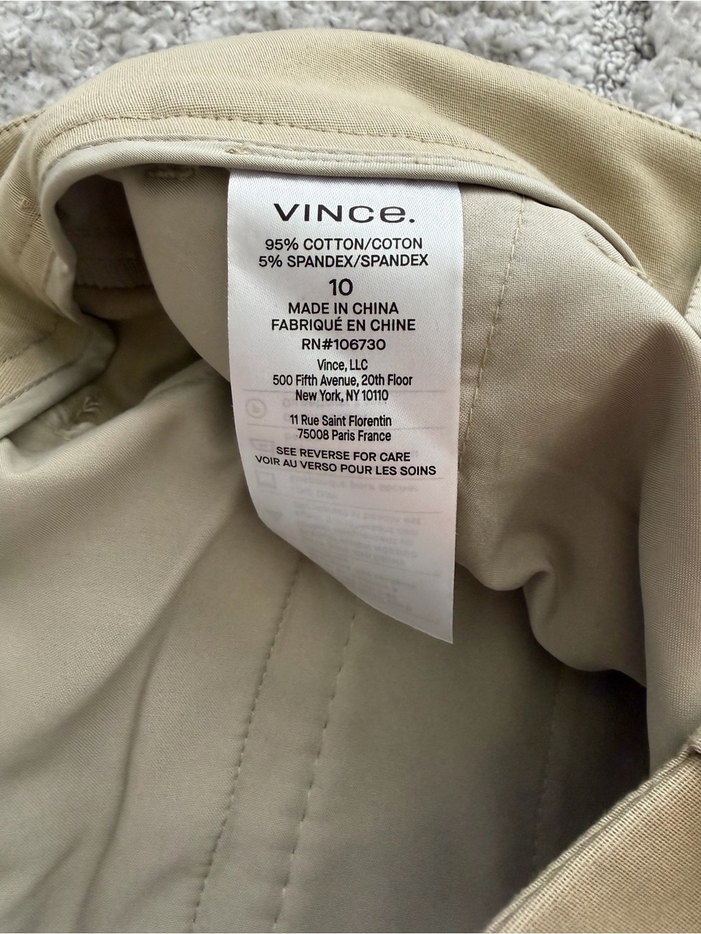 NWT Vince Size 10 Cropped Cargo Pants - Picture 8 of 8